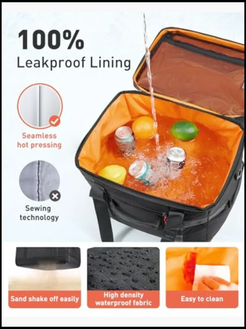 Large Insulated Cooler Bag Collapsible Leakproof Picnic Beach Camping Travel